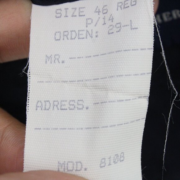 Brook Brothers 346 Blazer Men Sz 46R Navy Blue Two Button Front Wool Blend Lined - Picture 6 of 10